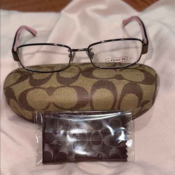 Coach Women's Eye Glass Frame with Pink and black arms. - Picture 1 of 5